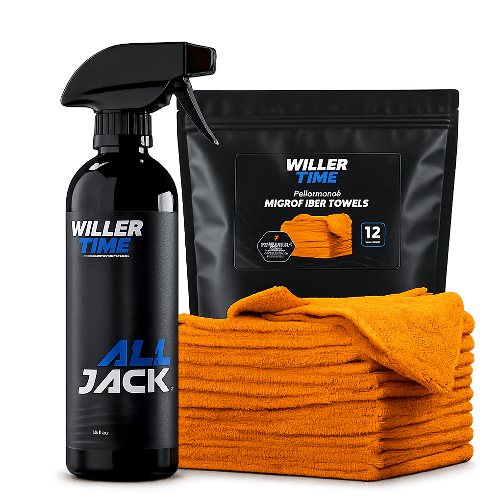 AllJack Detail Spray + 12-Pack Microfiber Towel Bundle